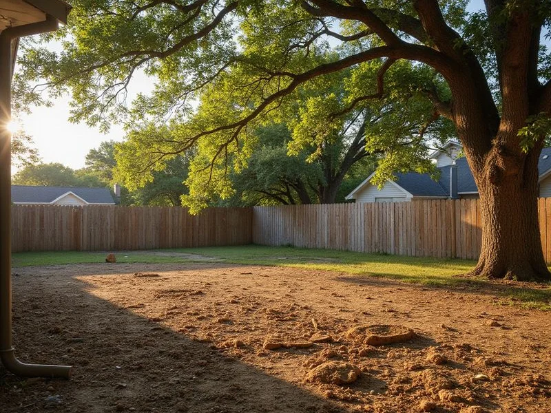 Clean yard ready for new landscaping after clearing