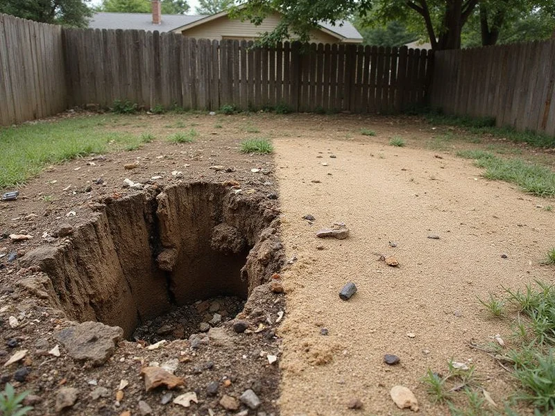 Before and after cleanup and regrading service