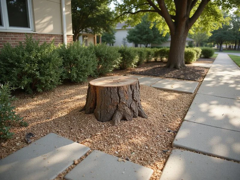 Clean safe area after emergency stump removal