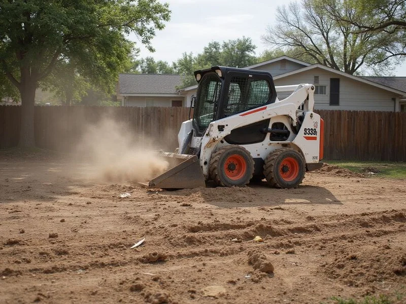 Yard regrading for level surface