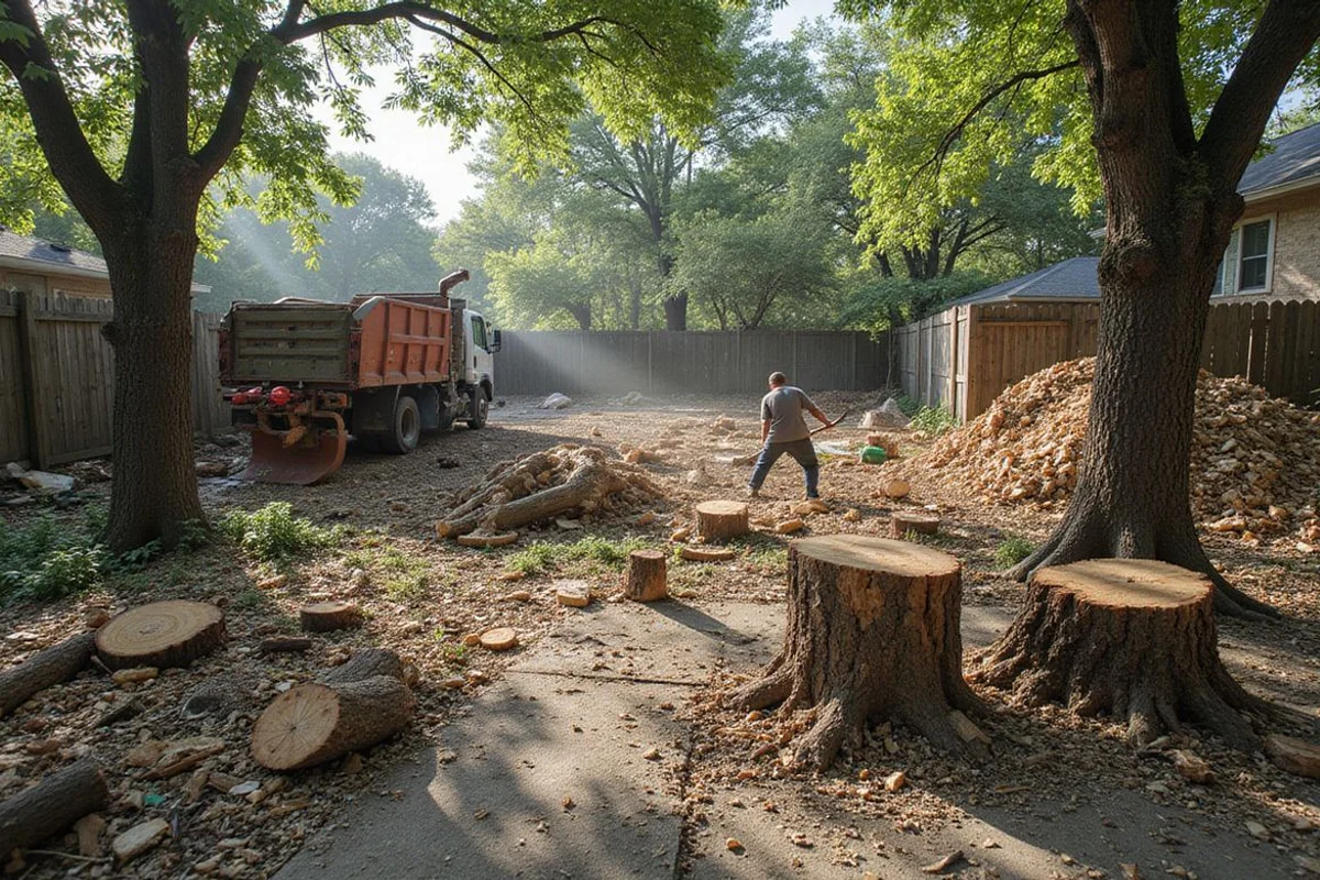 Yard Clearing After Tree Removal